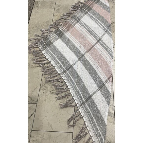 Altard State Plaid Fringe Scarf - Soft Cozy Wrap Shawl NWT - Picture 6 of 6
